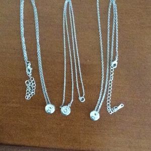 1.5 carat cubic zirconia necklace, 18 inch chain